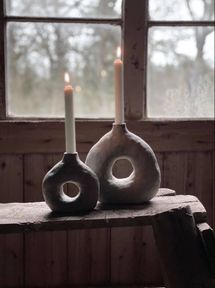Ceramic candleholders